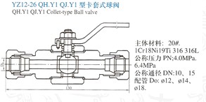 YZ12-26卡套式球阀