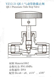 YZ12-21气动管路截止阀