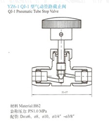 YZ6-1气动管路截止阀